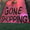 gone shopping sign gone shopping sign