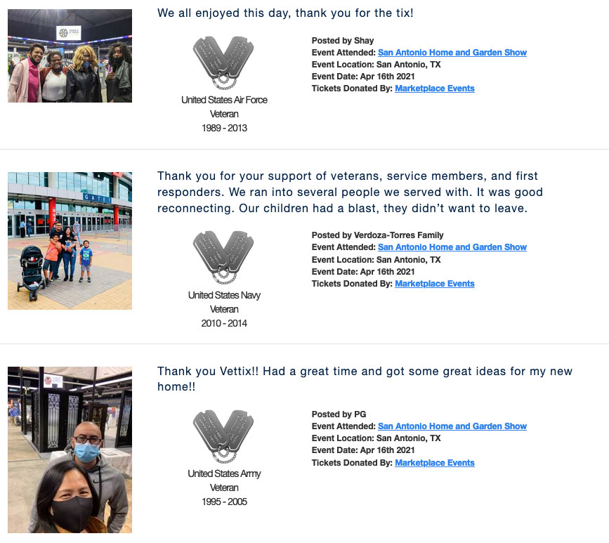 Vet tix partnership