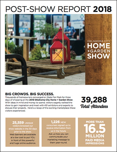 Oklahoma City Home + Garden Show Post-Show Report Cover Oklahoma City Home + Garden Show Post-Show Report Cover