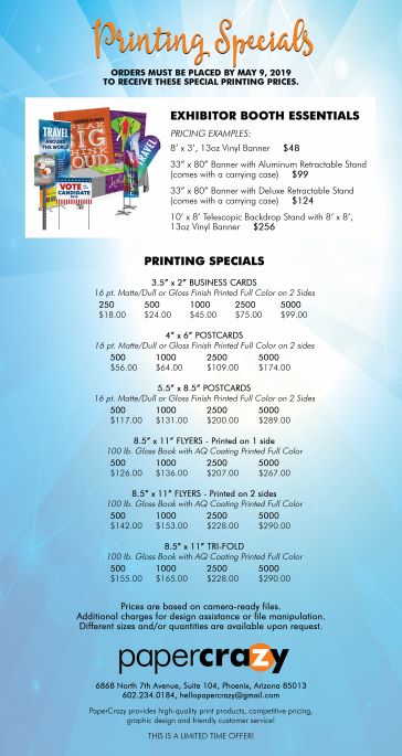 2019 Printing Specials 2 2019 Printing Specials 2