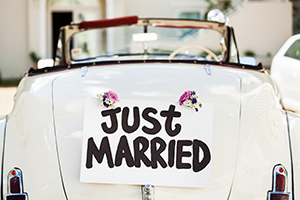 Just Married sign Just Married sign