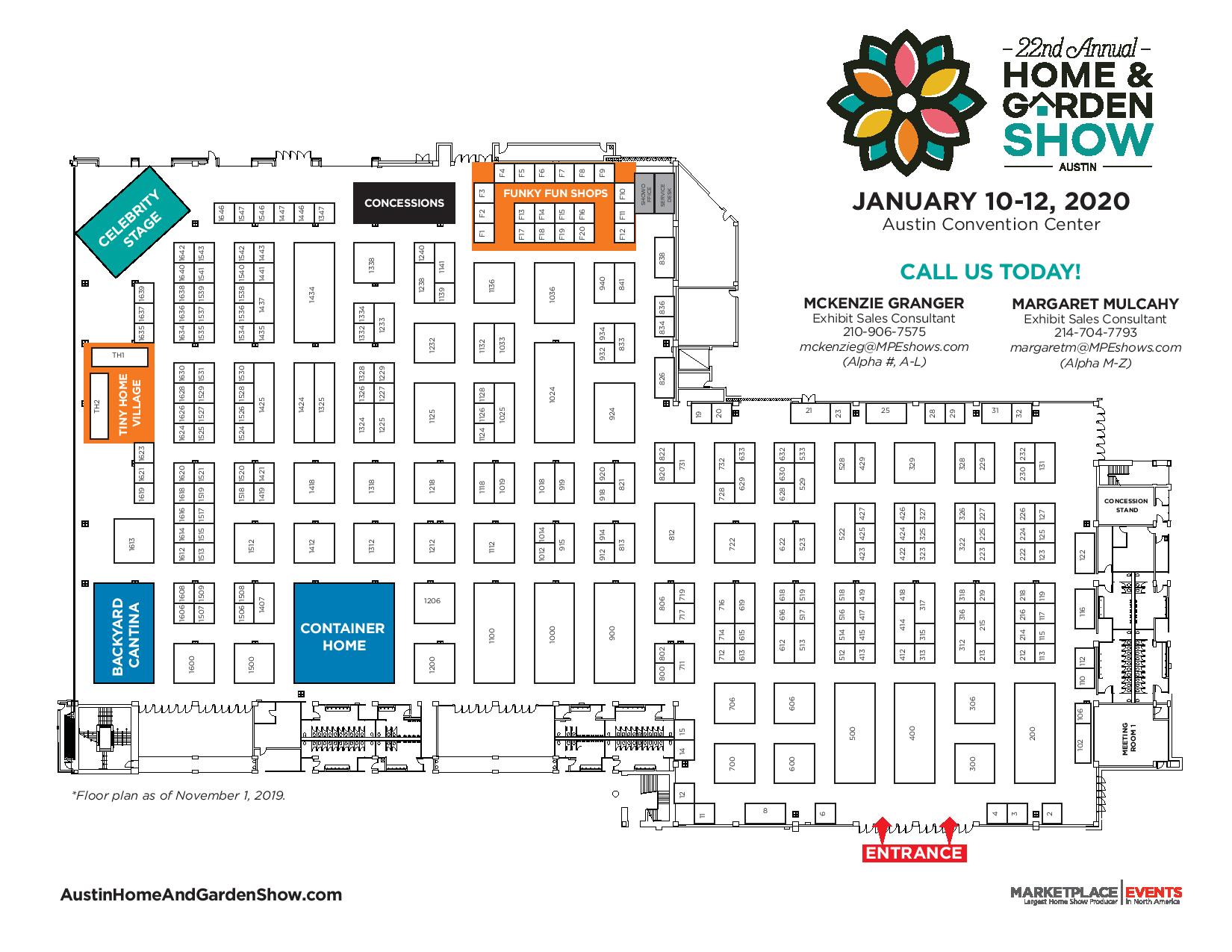 Floor Plan Rates Contract For The Austin Home Garden Show