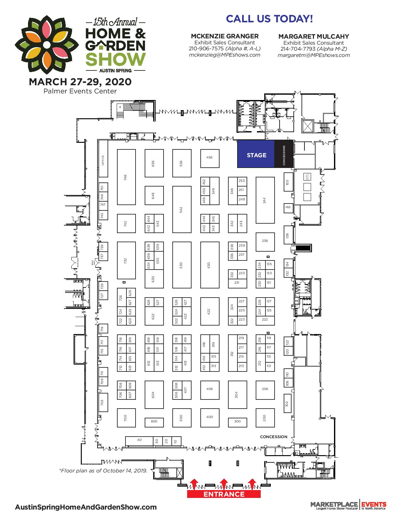Floor Plan Rates Contract For The Austin Spring Home Garden Show