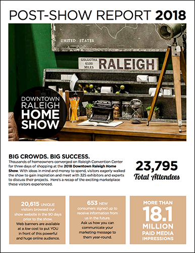 raleighdt18_psr_cover Downtown Raleigh Home Show Post Show Report Cover