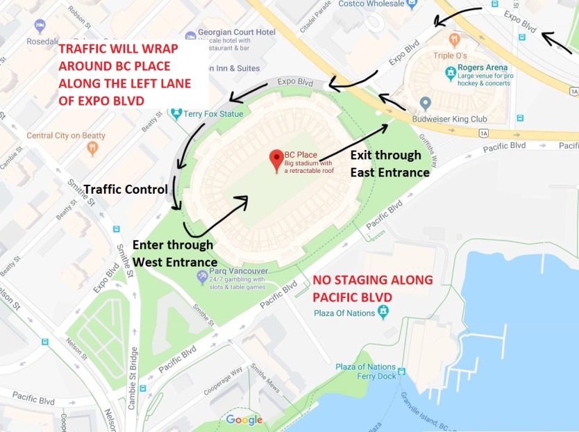 Map of BC Place Area Map of BC Place Area