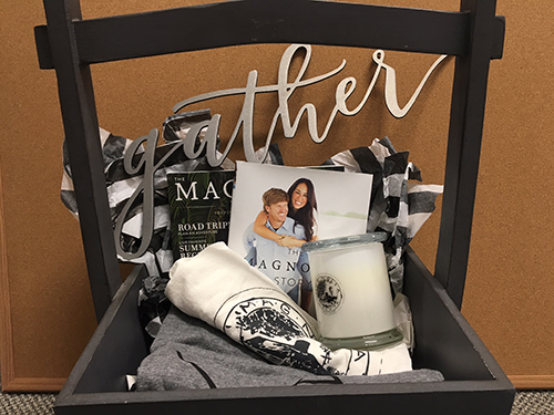 DSMHOL-Basket-300 Chip & Joanna Gaines book and items