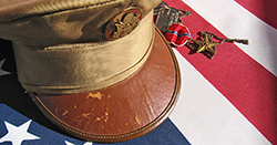 American flag with cap American flag with cap