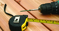 tools tape measure and screwdriver