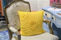 chair photo Yellow pillow on chair
