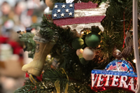 USA and veteran Christmas ornaments