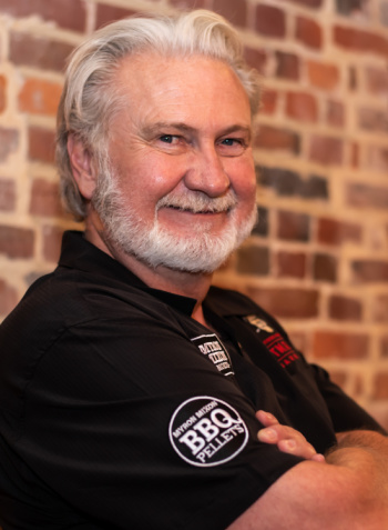 BBQ Pitmaster Myron Mixon in Black Chef's Jacket