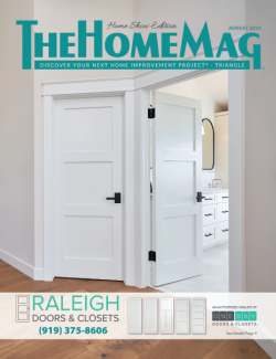 Magazine cover showing open bathroom door
