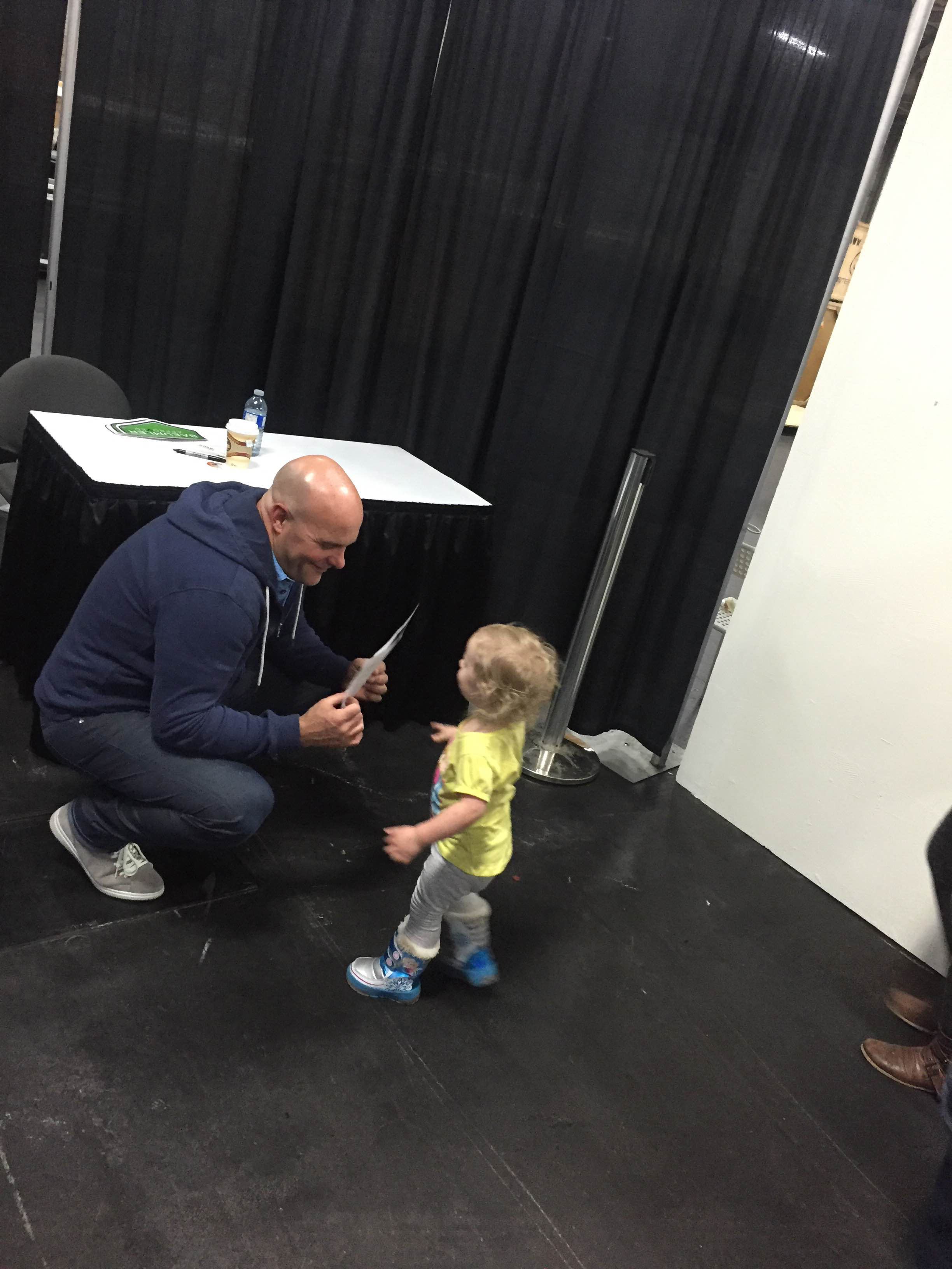 Bryan With Young Fan Bryan With Young Fan