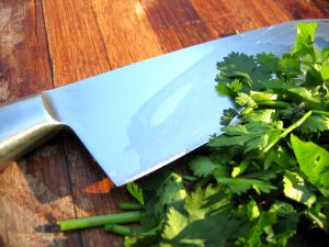 Cooking Knife on cutting board