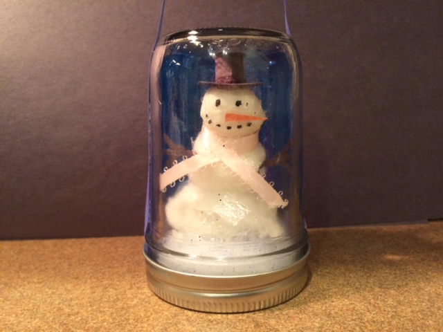 Snowman in a Mason Jar