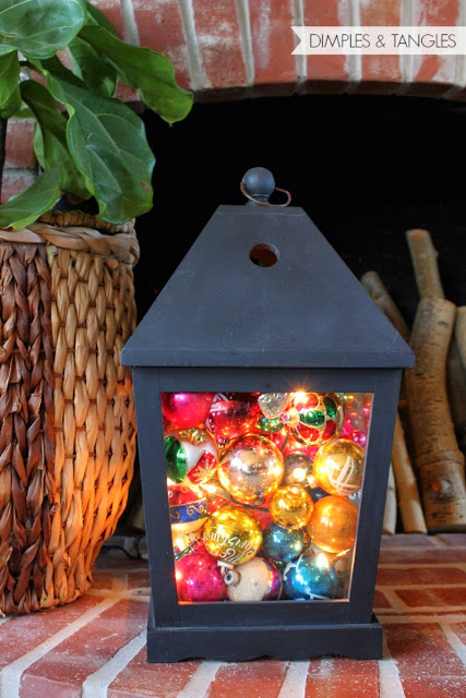 Lantern Filled with Ornaments