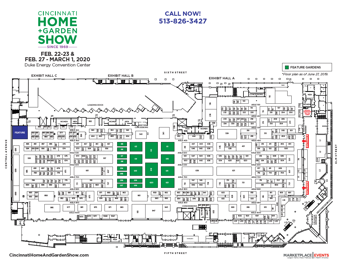 Floor Plan, Exhibitor Rates & Contract for the Cincinnati Home + Garden